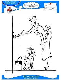 Çocuklar İçin Boyacı Boyama Sayfaları 
